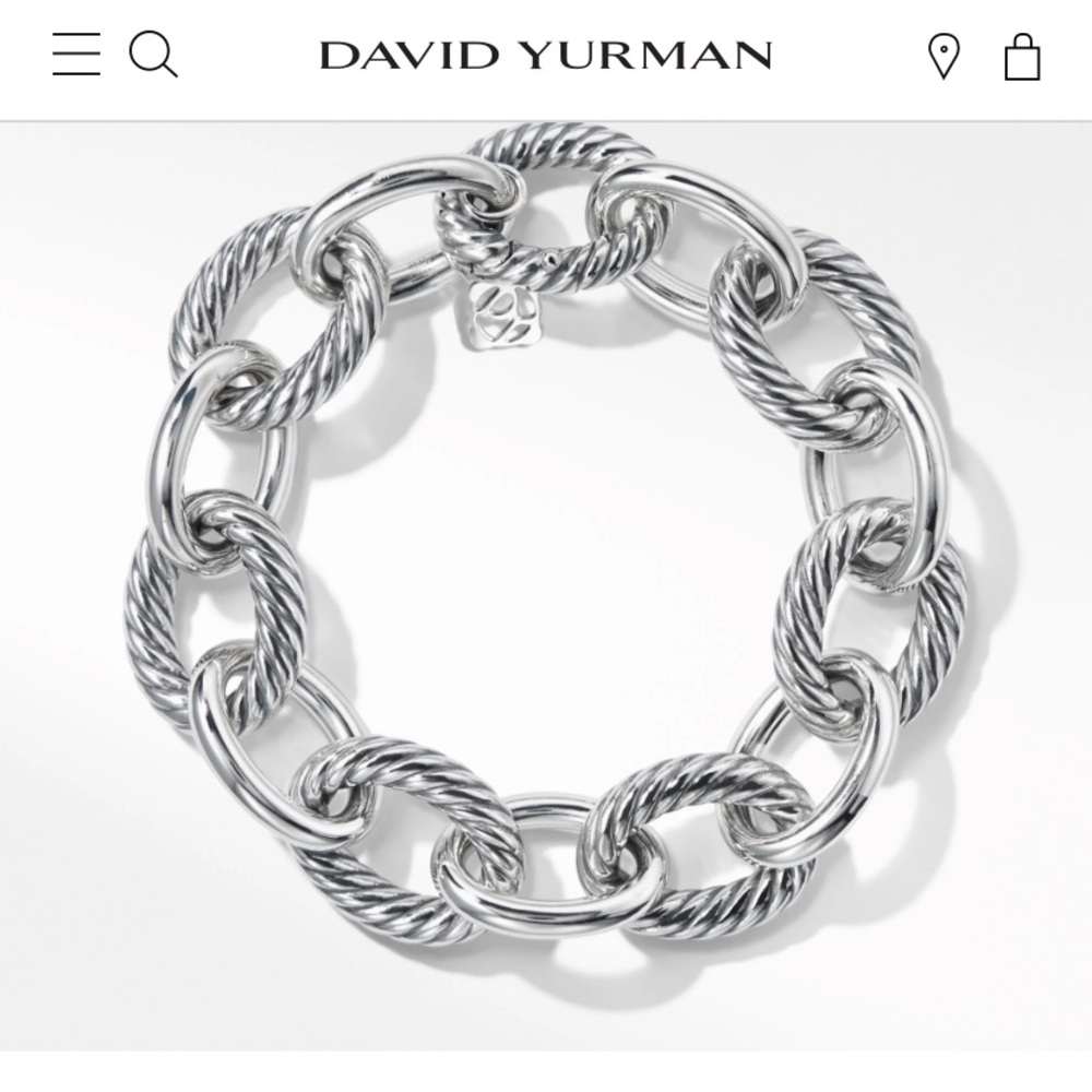 David yurman Oval Link Chain Bracelet in Sterling Silver XL
